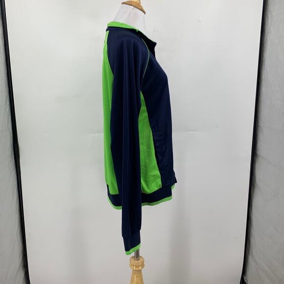 Seattle Seahawks Jacket Womens XL Navy Lime Fleece Lined Zip Up Track NFL - Picture 6 of 15